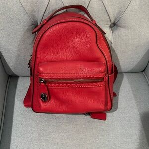 Original coach red backpack